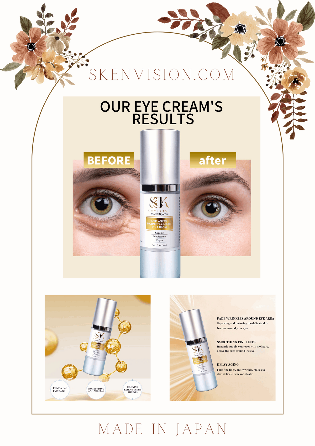 Anti-Aging Eye Cream Lifts and Improves Sagging-Labell USA