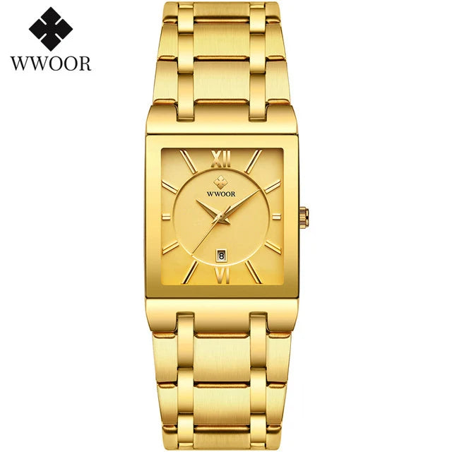 WWOOR 2024 Fashion Mens Watches Top Brand Luxury Wrist Watch Quartz Square Waterproof Geneva Design Mens Clock Relogio Masculino-Labell USA