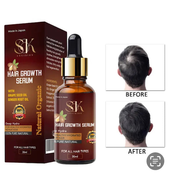 Hair Serum Regrowth of Hair, extracted from Organic & Natural ingrediants-Labell USA