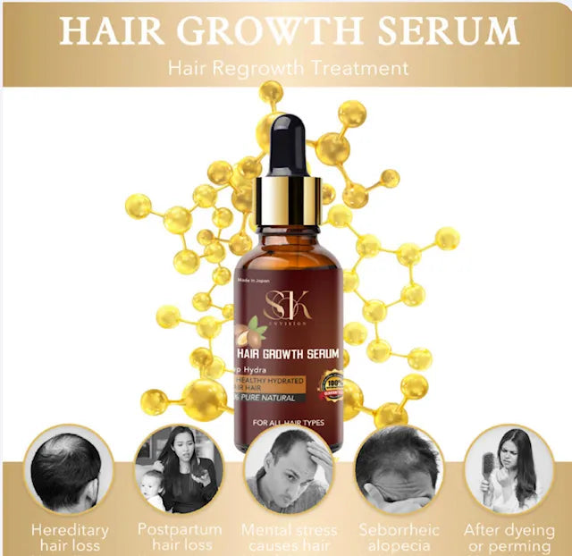 Hair Serum Regrowth of Hair, extracted from Organic & Natural ingrediants-Labell USA