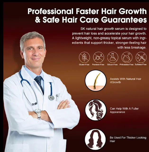 Hair Serum Regrowth of Hair, extracted from Organic & Natural ingrediants-Labell USA