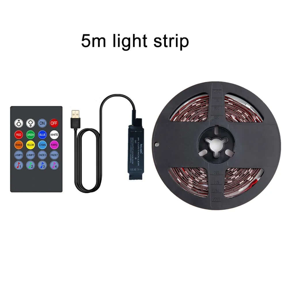 TV Backlight Music Sync USB Powered LED Strip Light-Labell USA