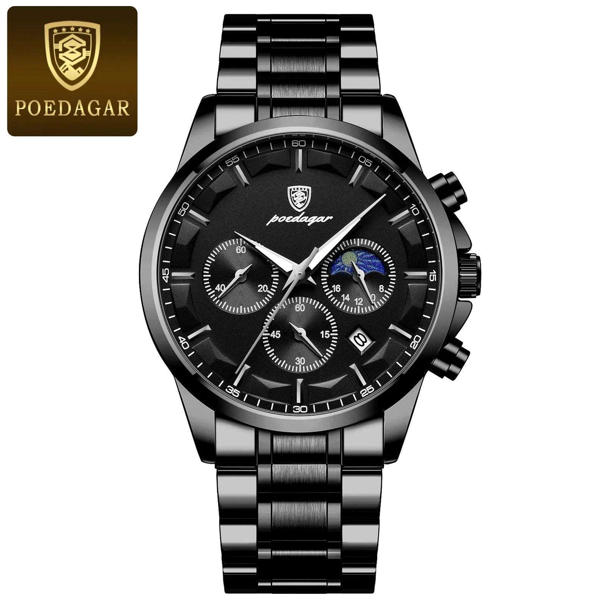 Luminous Chrono POEDAGAR Luxury Sports Watch-Labell USA