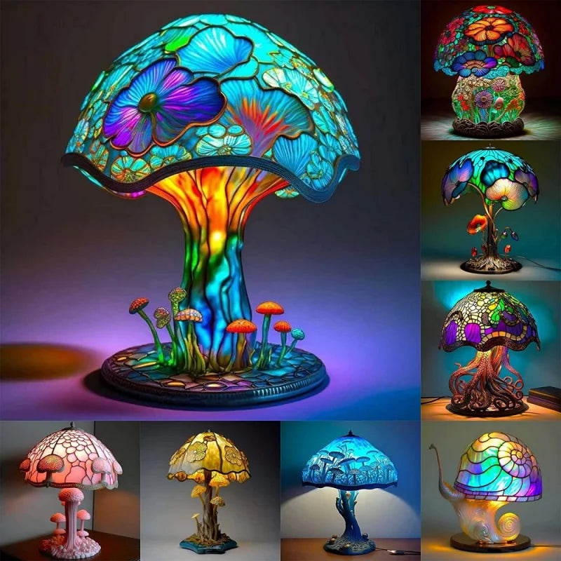 WhimsyFlora Glow Retro Resin Lamps-Labell USA