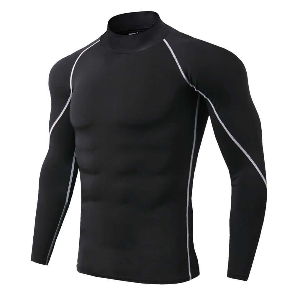 QuickDry Compression Tee Long Sleeve Gym Shirt-Labell USA