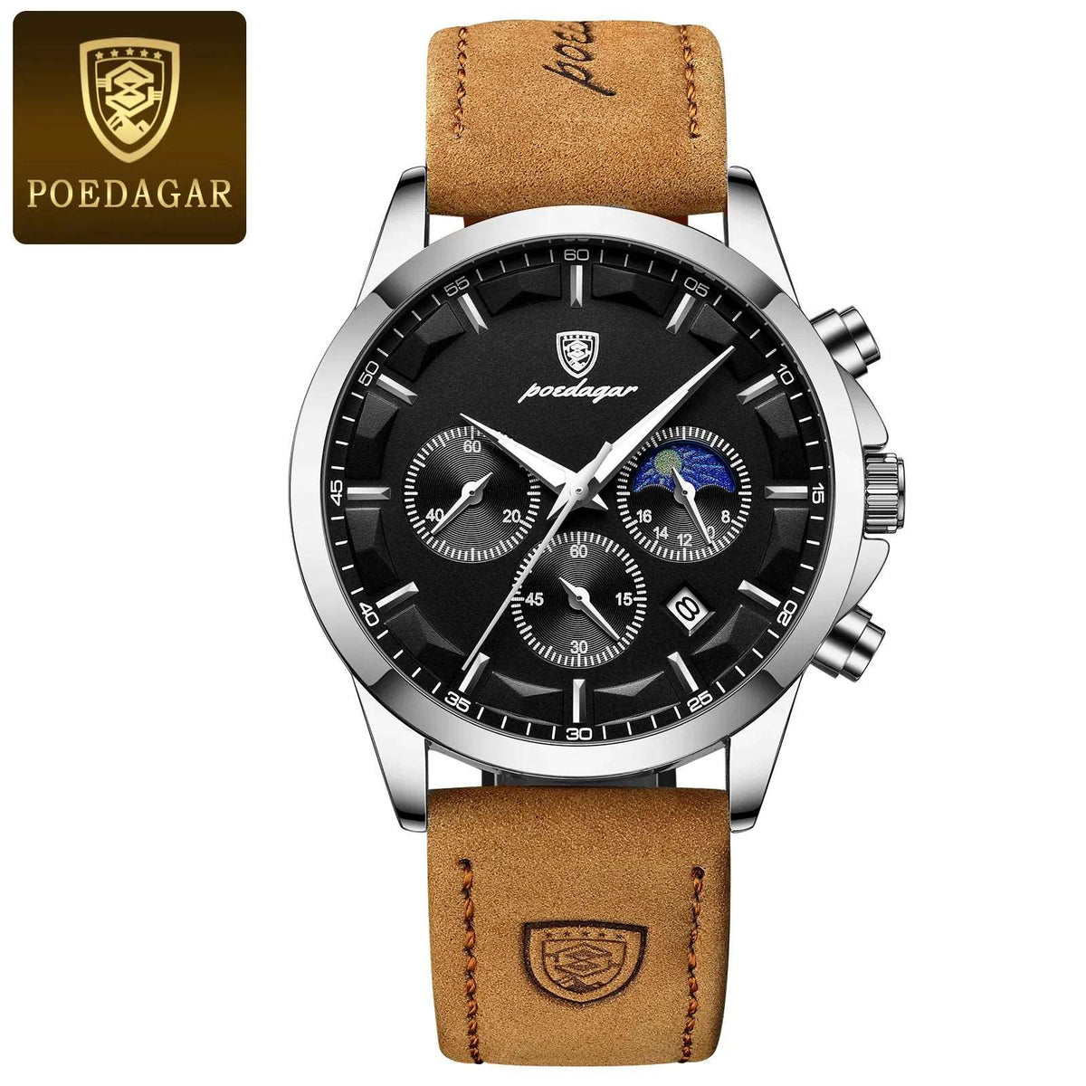 Luminous Chrono POEDAGAR Luxury Sports Watch-Labell USA