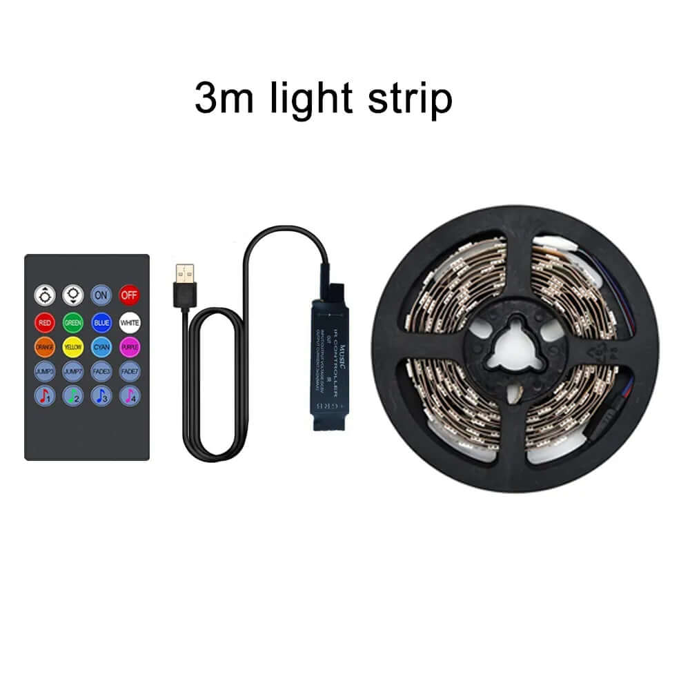 TV Backlight Music Sync USB Powered LED Strip Light-Labell USA