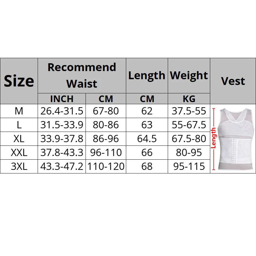 Abdominal Slimming Vest Men's Compression Shapewear-Labell USA