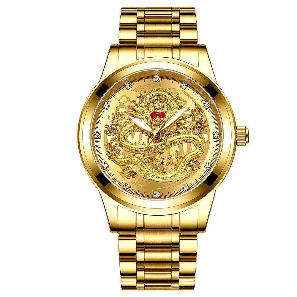 Dragon's Glow Luxury Stainless Steel Men's Watch-Labell USA