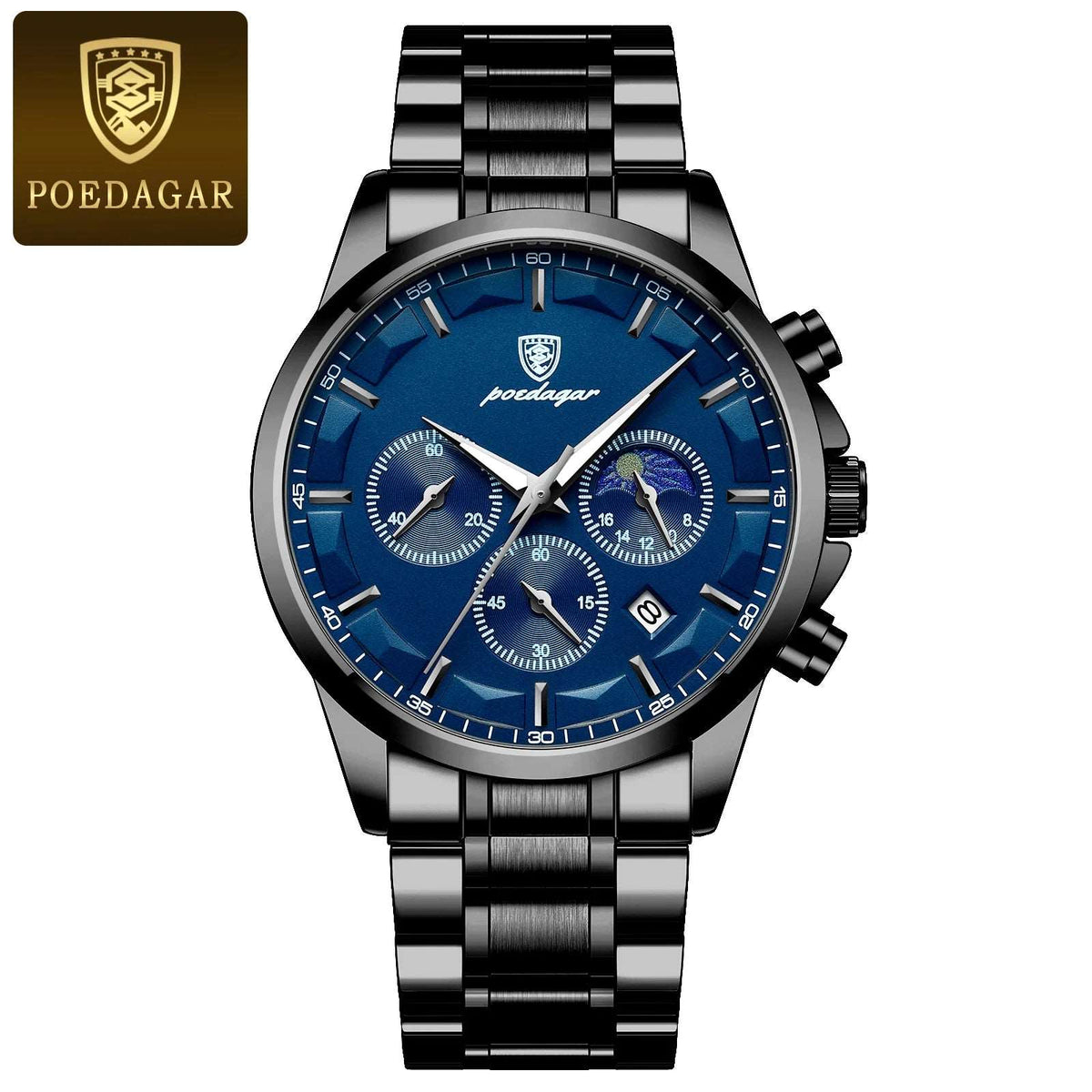 Luminous Chrono POEDAGAR Luxury Sports Watch-Labell USA