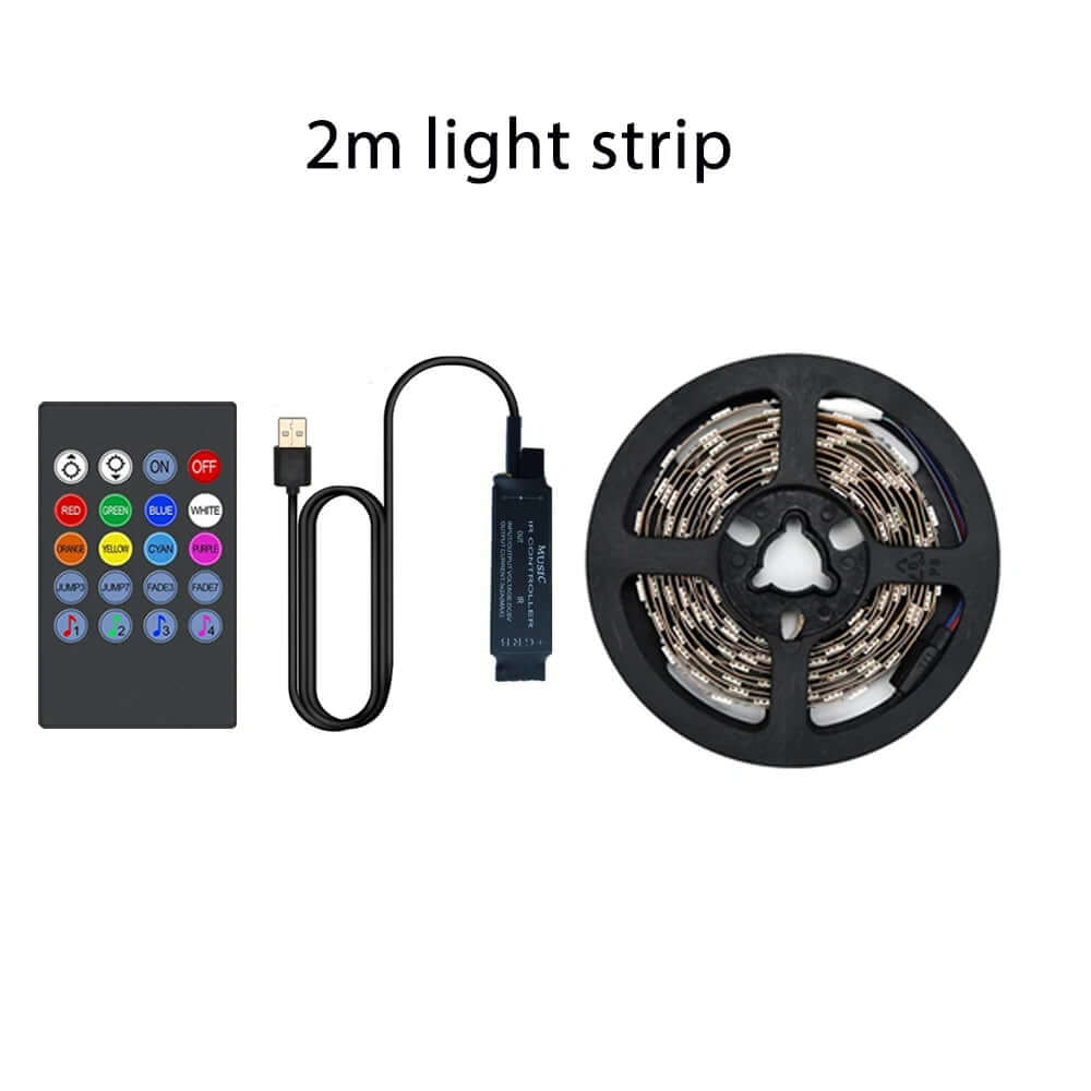 TV Backlight Music Sync USB Powered LED Strip Light-Labell USA