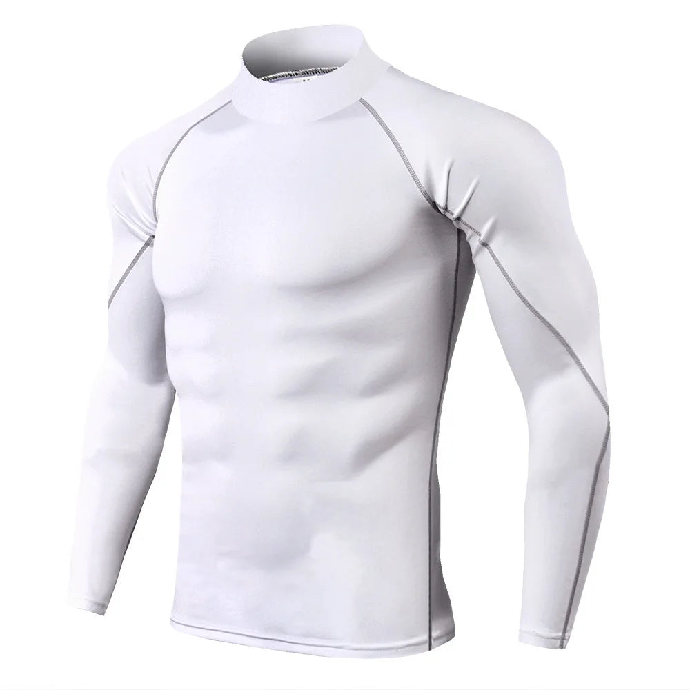 QuickDry Compression Tee Long Sleeve Gym Shirt-Labell USA