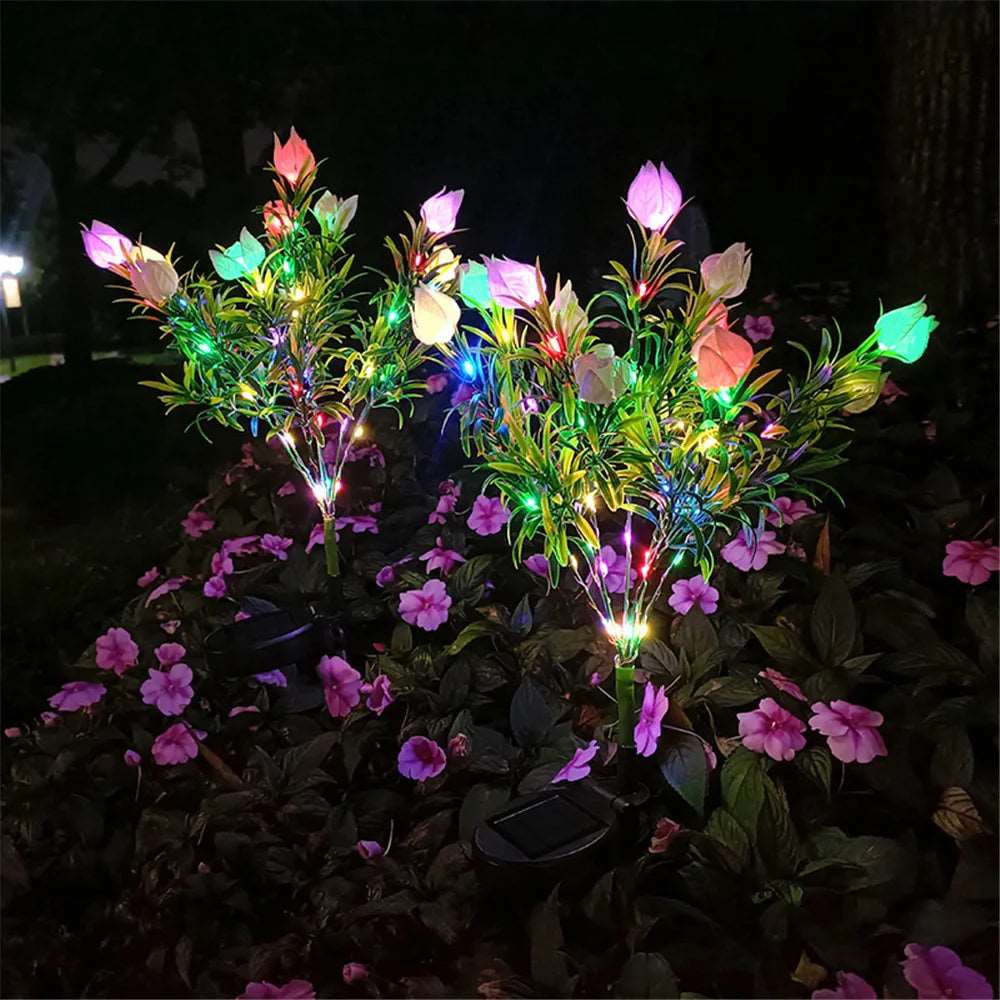 Enchanting Solar Gardenia: 42 LED Tree Light for Your Outdoor Oasis-Labell USA