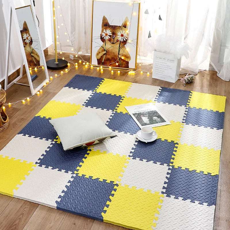 12pcs Foam Baby Play Mat Puzzle Mat Kids Interlocking Exercise Tiles Rugs Floor Tiles Toy Carpet Soft Carpet 30*30*1cm-Labell USA