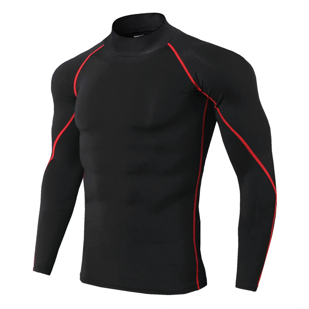 QuickDry Compression Tee Long Sleeve Gym Shirt-Labell USA