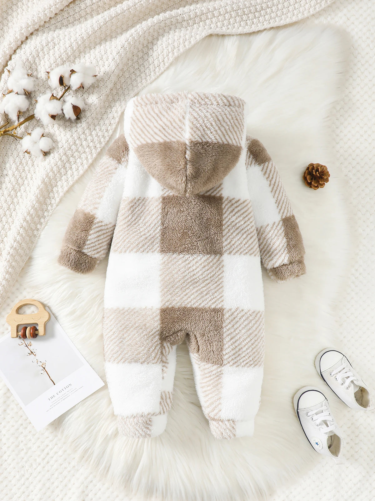 Plaid Hooded Winter Romper-Labell USA