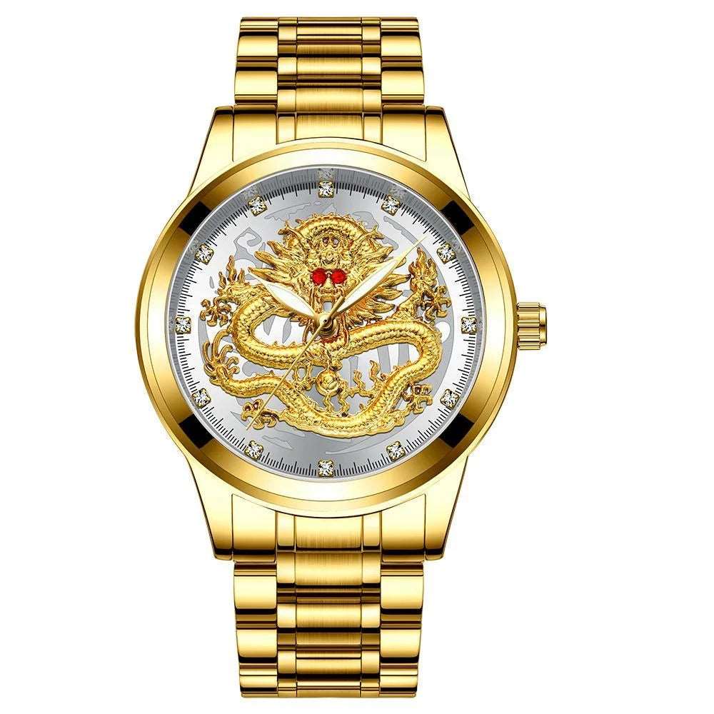 Dragon's Glow Luxury Stainless Steel Men's Watch-Labell USA