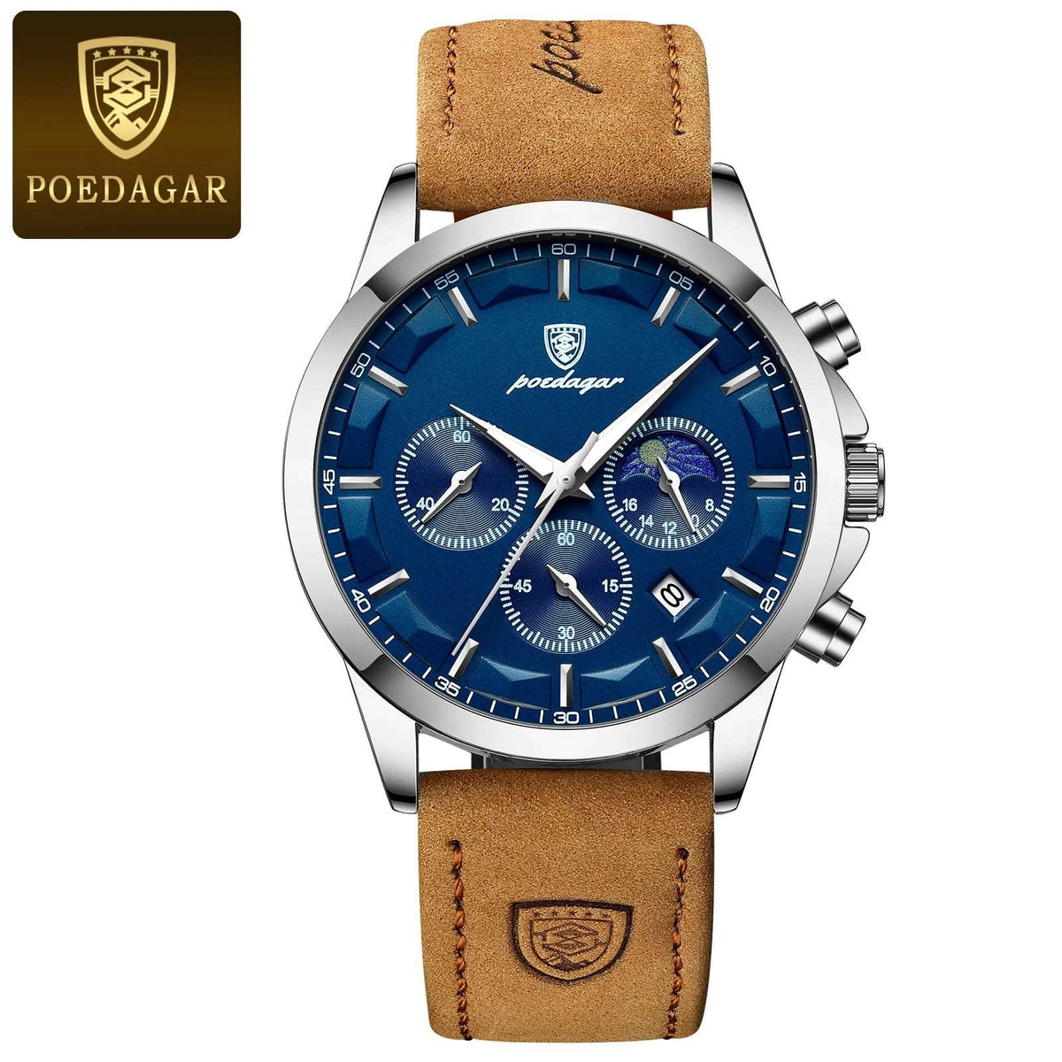 Luminous Chrono POEDAGAR Luxury Sports Watch-Labell USA