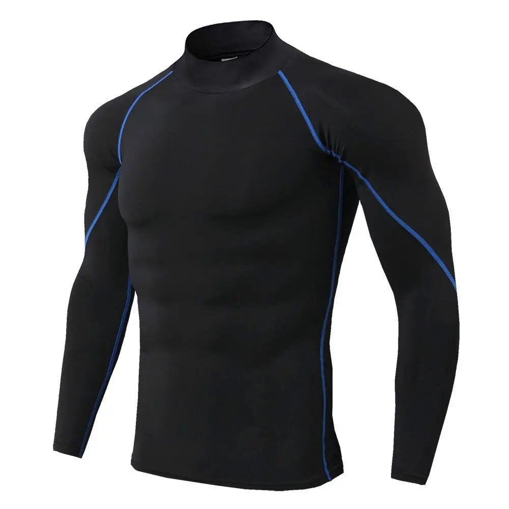 QuickDry Compression Tee Long Sleeve Gym Shirt-Labell USA