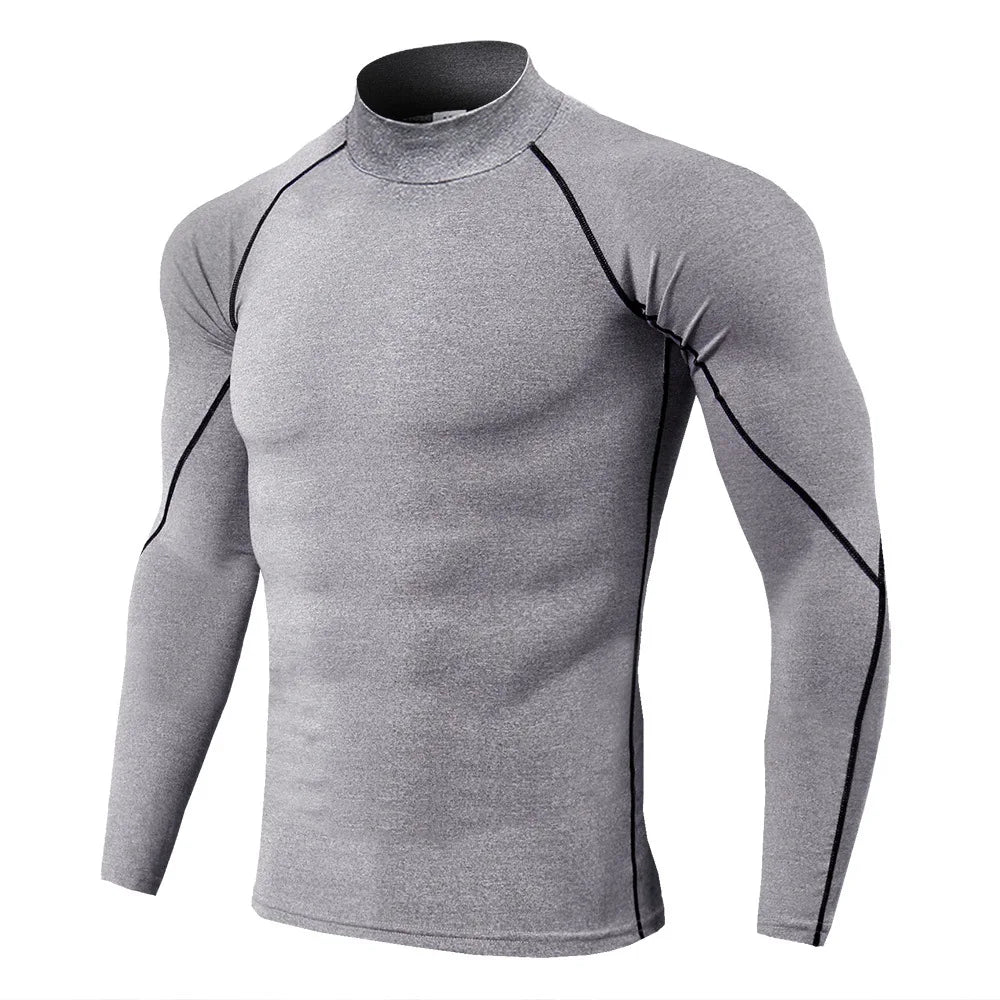 QuickDry Compression Tee Long Sleeve Gym Shirt-Labell USA