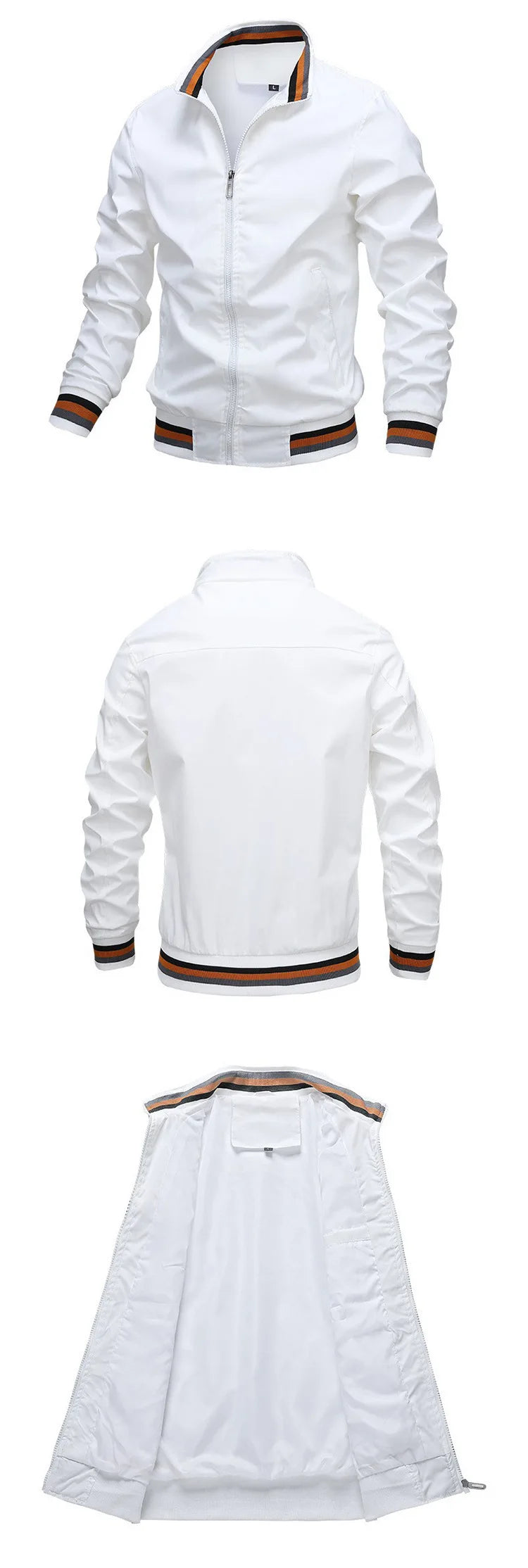 Spring and Autumn 2024 new high-quality fashion collar jacket outdoor leisure motorcycle cross-country flight suit slim coat men-Labell USA