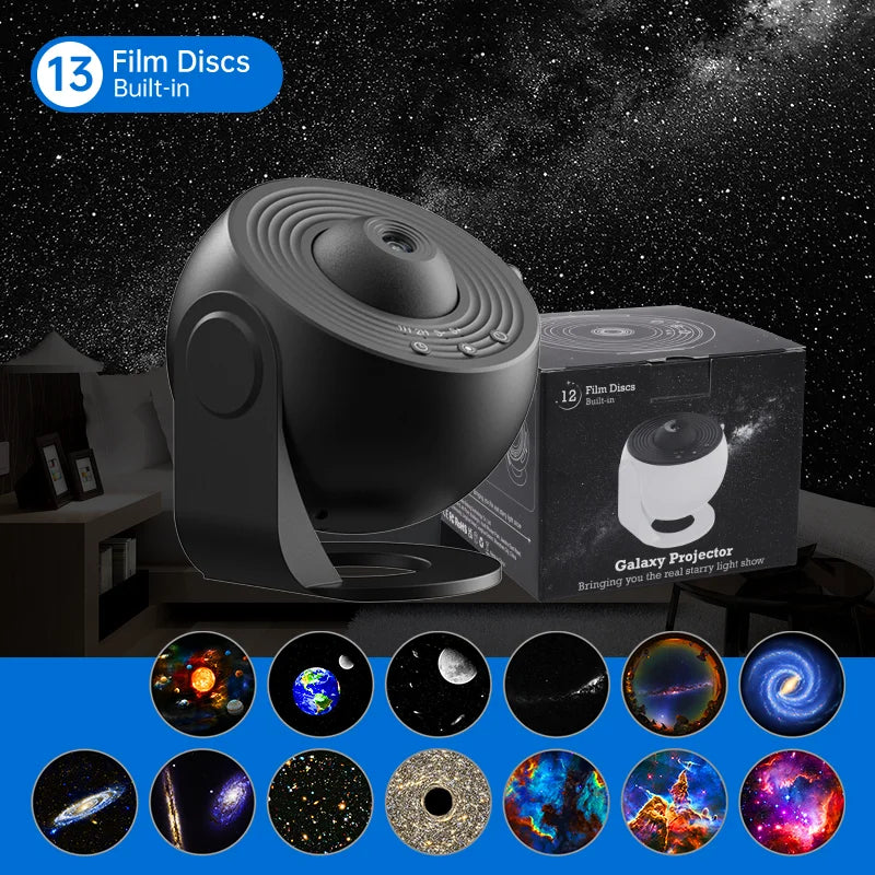 Night Light Galaxy Projector Starry Sky Projector 360° Rotate Planetarium Lamp For Kids Bedroom Valentines Day Gift Wedding Deco-Labell USA