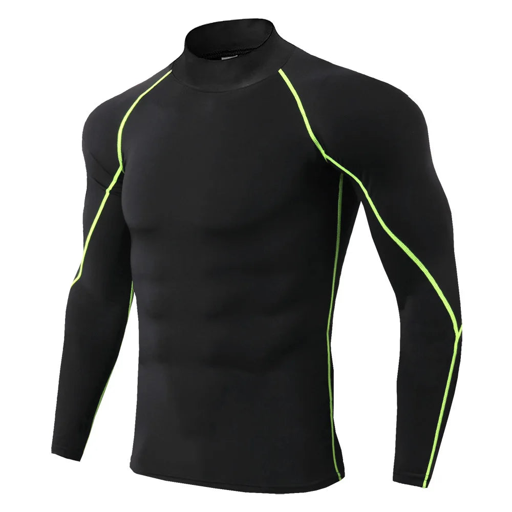 QuickDry Compression Tee Long Sleeve Gym Shirt-Labell USA